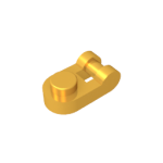 Plate Special 1 x 1 Rounded with Handle #26047 Bright gold