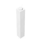 Brick 1 x 1 x 5 #2453 White 1 KG