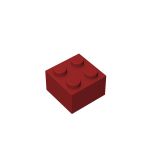 Brick 2 x 2 #3003 Dark Red 1KG