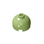Brick, Round 2 x 2 Dome Top - Blocked Open Stud with Bottom Axle Holder x Shape + Orientation #553b 