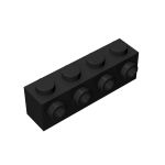 Brick Special 1 x 4 with 4 Studs on One Side #30414 Black 1KG