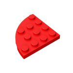 Plate Round Corner 4 x 4 #30565 Red 10 pieces