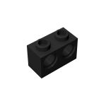 Technic, Brick 1 x 2 with Holes #32000 Black 300 pieces