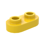 Plate Round 1 x 2 With Two Open Studs #35480 Yellow 100 pieces