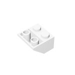 Slope Inverted 45 2 x 2 - Ovoid Bottom Pin, Bar-sized Stud Holes #3660 White 10 pieces
