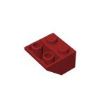Slope Inverted 45 2 x 2 - Ovoid Bottom Pin, Bar-sized Stud Holes #3660 Dark Red 10 pieces