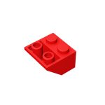 Slope Inverted 45 2 x 2 - Ovoid Bottom Pin, Bar-sized Stud Holes #3660 Red 10 pieces