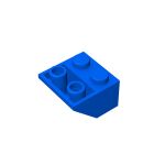 Slope Inverted 45 2 x 2 - Ovoid Bottom Pin, Bar-sized Stud Holes #3660 Blue 10 pieces