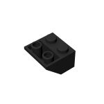 Slope Inverted 45 2 x 2 - Ovoid Bottom Pin, Bar-sized Stud Holes #3660 Black 10 pieces