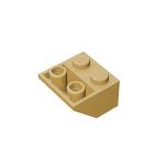 Slope Inverted 45 2 x 2 - Ovoid Bottom Pin, Bar-sized Stud Holes #3660 Tan 10 pieces