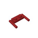 Plate, Modified 1 x 2 with Bar Handles #3839 Dark Red 1 KG