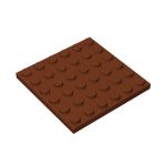 Plate 6 x 6 #3958 Reddish Brown 300 pieces