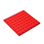 Plate 8 x 8 #41539 Red 1/4 KG