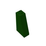 Slope 75 2 x 1 x 3 (Undetermined Stud Type) #4460 Dark Green 10 pieces