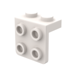 Bracket 1 x 2 - 2 x 2 #44728 White 100 pieces