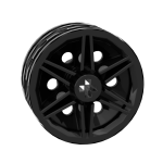 Wheel 30mm D. x 14mm (For Tire 43.2 x 14) #56904 Black 1000 pieces