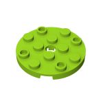 Plate Round 4 x 4 with Pin Hole #60474 Lime 1 KG