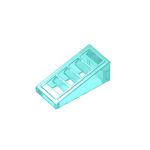 Slope 18 2 x 1 x 2/3 with 4 Slots #61409 Trans-Light Blue 1 KG