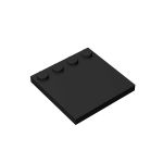 Plates Special 4 x 4 with Studs on One Edge [Plain] #6179 Black 1 KG