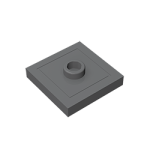 Plate Special 2 x 2 with Groove and Center Stud (Jumper) #87580 Dark Bluish Gray 100 pieces