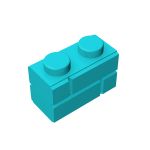 Brick Special 1 x 2 with Masonry Brick Profile #98283 Medium Azure 1 KG