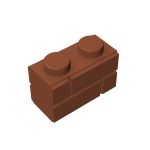 Brick Special 1 x 2 with Masonry Brick Profile #98283 Dark Orange 500 pieces