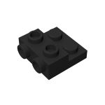 Plate Special 2 x 2 x 0.667 with Two Studs On Side and Two Raised #99206 Black 500 pieces