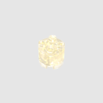 Electric, Round Brick 2 x 2 x 4/3 with Trans-Clear Top and Yellow LED Light