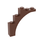 Brick Arch 1 x 5 x 4 #14395 Reddish Brown 10 pieces