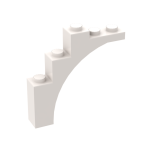 Brick Arch 1 x 5 x 4 #14395 White 10 pieces