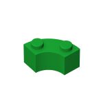 Curved Brick 2 Knobs #3063 Green 1 KG