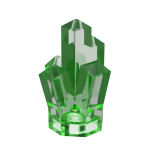 Rock 1 x 1 Crystal 5 Point #30385 Trans-Bright Green 10 pieces