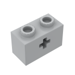 Technic Brick 1 x 2 with Axle Hole #31493 Light Bluish Gray 10 pieces
