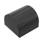 Brick Curved 1 x 1 x 2/3 Double Curved Top, No Studs #49307 Black 10 pieces