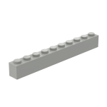 Brick 1 x 10 #6111 Light Bluish Gray 1KG
