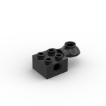 Brick Special 2 x 2 With Pin Hole Rotation Joint Ball Half #48170 Black 10 pieces