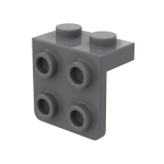 Bracket 1 x 2 - 2 x 2 #44728 Dark Bluish Gray 100 pieces