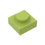 Plate 1 x 1 #3024 Lime 10 pieces