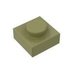 Plate 1 x 1 #3024 Olive Green 10 pieces