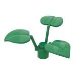 Plant, 1 x 1 x 2/3 - 3 Large Leaves #6255 Green 100 pieces
