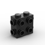 Brick Special 1 x 2 x 1 2/3 with 8 Studs on 3 Sides #67329 Black 1KG