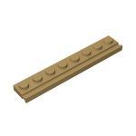 Plate Special 1 x 8 with Door Rail #4510 Dark Tan