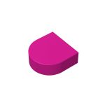 Tile, Round 1 x 1 Half Circle Extended (Stadium) #24246 Magenta