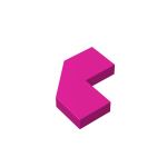 Tile Special 2 x 2 Corner with Cut Corner - Facet #27263 Magenta