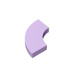 Tile 2 x 2 Curved, Macaroni #27925 Lavender