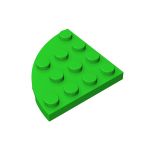 Plate Round Corner 4 x 4 #30565 Bright Green