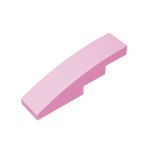 Slope Curved 4 x 1 No Studs - Stud Holder with Symmetric Ridges #11153 Bright Pink