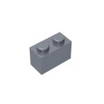 Brick 1 x 2 #3004 Flat Silver
