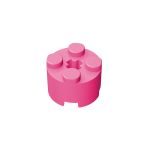 Brick Round 2 x 2 with Axle Hole #6143 Dark Pink 1000 pieces