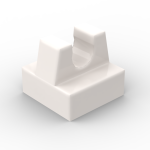 Tile Special 1 x 1 with Clip and Straight Tips #2555 White 1000 pieces
